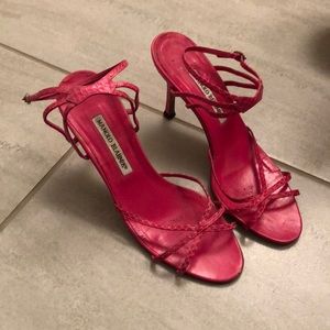 Hot pink Manolo Blahnik heels